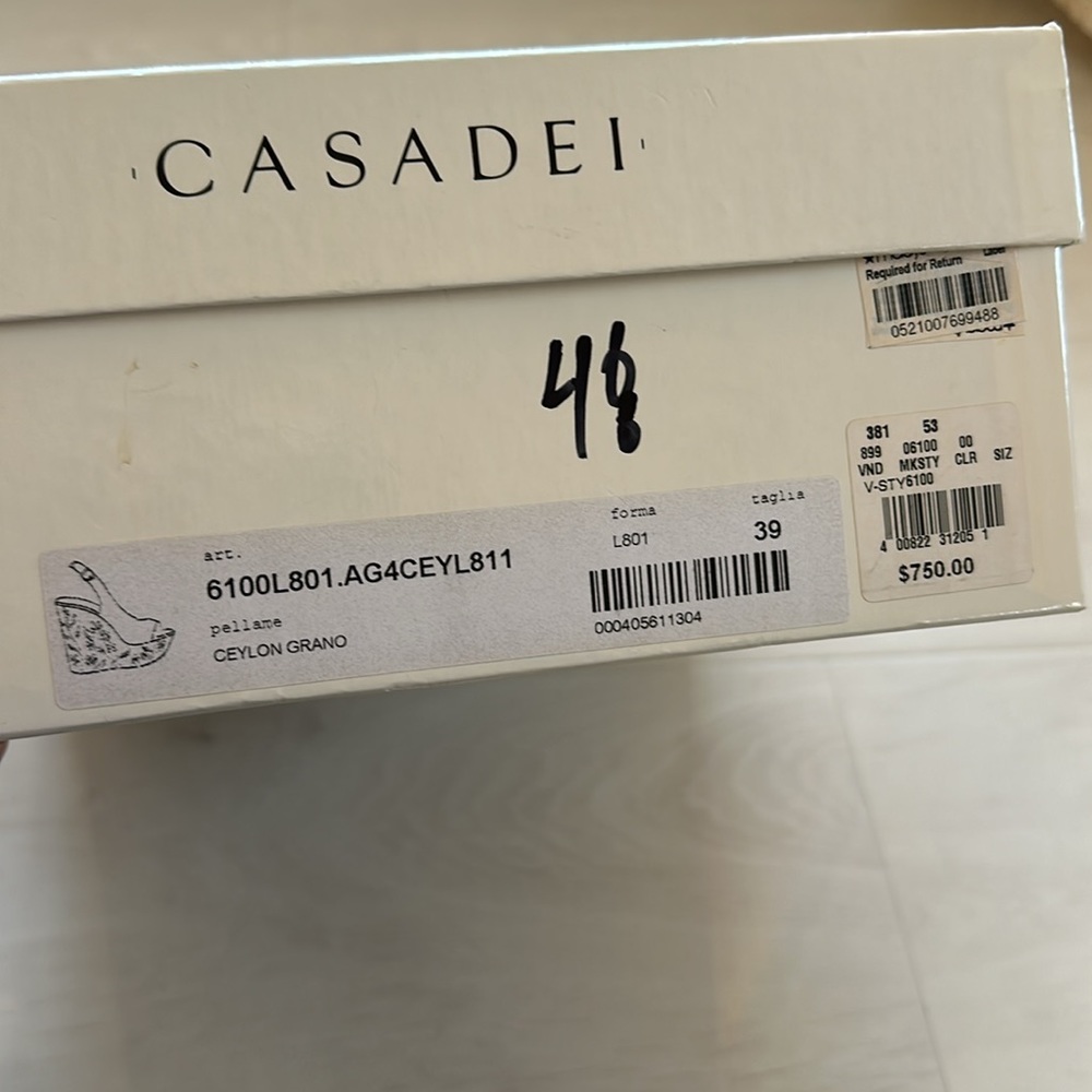 Casadei gold wedge with rhinestones size 39 - Picture 5 of 7